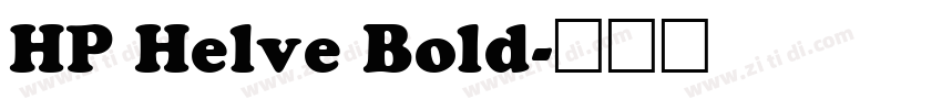 HP Helve Bold字体转换